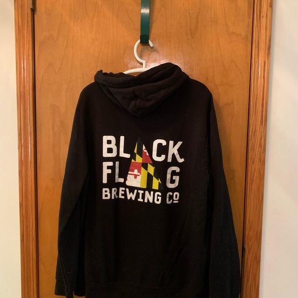 🎉HP🎉New XXL Black Flag Brewing Maryland Craft Beer Hoodie Sweatshirt - Picture 1 of 7